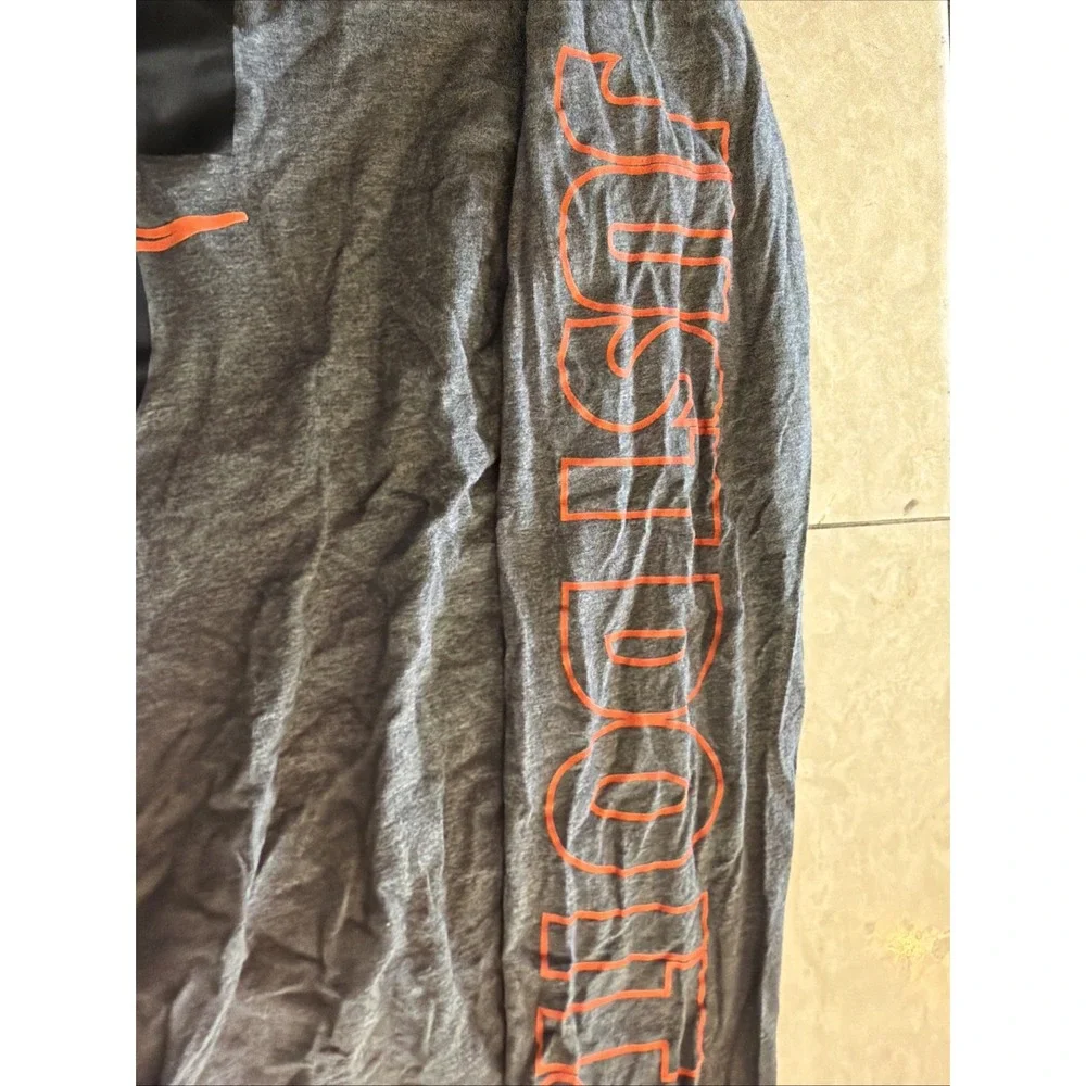 Nike Women Size L Grey Long Sleeve Just Do it Tshirt